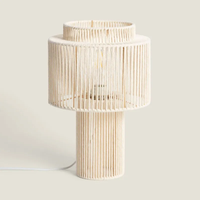 lampe-de-table-metal-blanc-culot-e27-abat-jour-corde