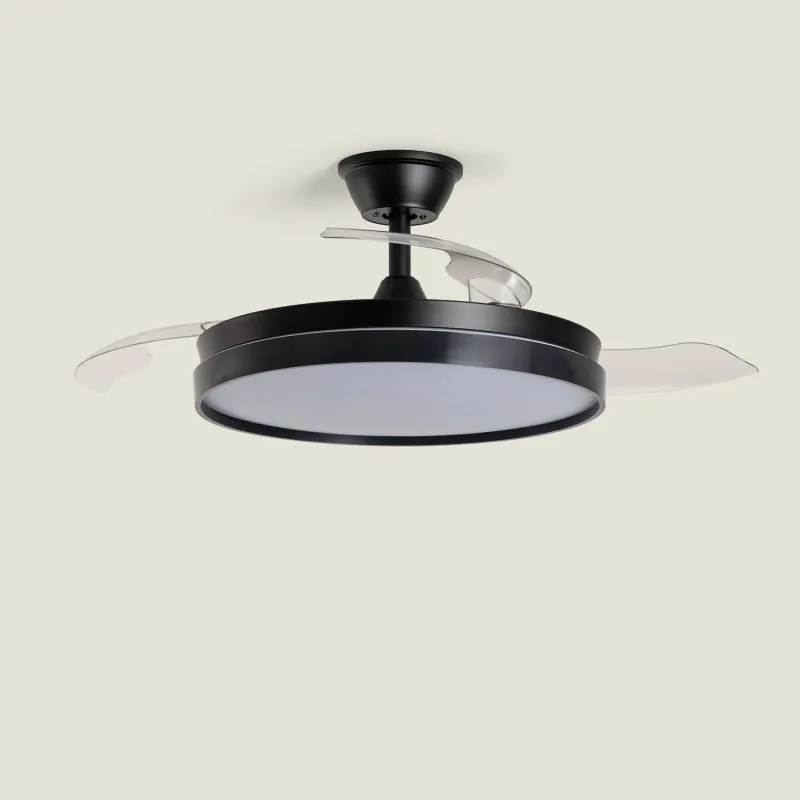 plafonnier-ventilateur-led-cct-noir-pales-retractables-diametre-100cm