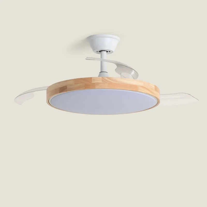 plafonnier-ventilateur-led-cct-bois-pales-retractables-diametre-100cm