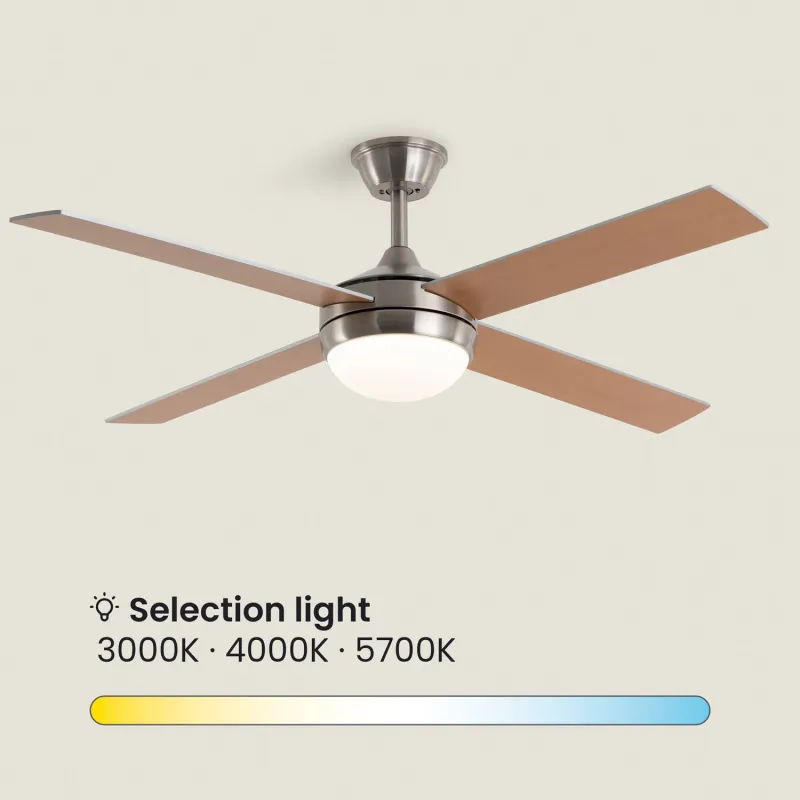 ventilateur-de-plafond-led-cct-4-pales-bois et metal-diametre-132cm