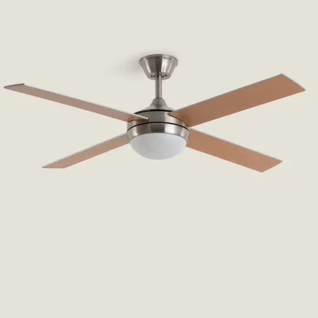 ventilateur-de-plafond-led-cct-4-pales-bois et metal-diametre-132cm