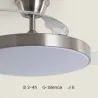 Plafonnier Ventilateur LED 30W CCT Ø100 cm – Pales Rétractables, Télécommande et Mode Été/Hiver