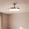 Plafonnier Ventilateur LED 30W CCT Ø100 cm – Pales Rétractables, Télécommande et Mode Été/Hiver