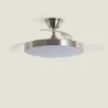 Plafonnier Ventilateur LED 30W CCT Ø100 cm – Pales Rétractables, Télécommande et Mode Été/Hiver