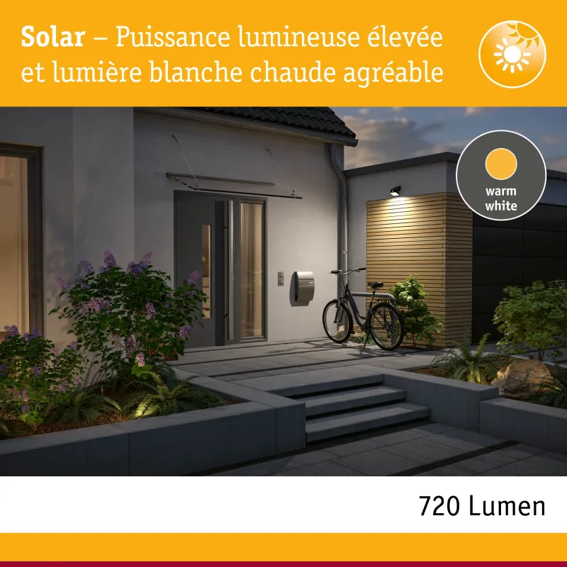 Applique Solaire LESLY Détecteur de Mouvement Infrarouge et Crépusculaire IP65 | Éclairage Extérieur LED Autonome