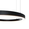Suspension LED Cercle Noir 90 cm – 38W 4500 Ll push dali | Luminaire Design Moderne Bureau, Commerce et Intérieur Professionnel