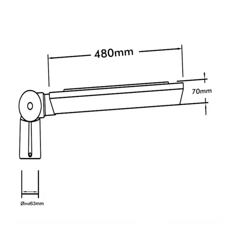 Tête Orientable de Mât Candélabre LED 40W 6400 Lumens – Éclairage Public Routier IP66 IK10 | Blanc Neutre 4000K