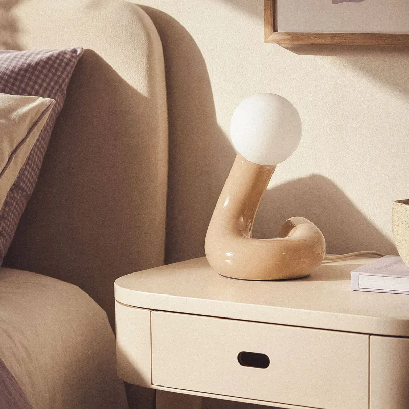 Lampe à poser Twist chrome en céramique - Design moderne G9