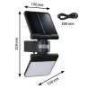 Applique solaire LED 1000 lm avec détecteur de mouvement IP65 - LESLA 3000K
