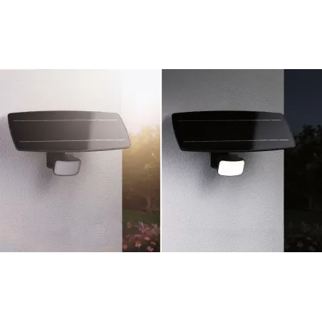 Applique projecteur solaire FLOTAS 700 lm IP65 détecteur de mouvement