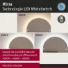 Miroir lumineux LED MIRRA IP44 1400 lm gradable avec anti-buée et White Switch