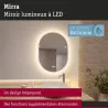 Miroir lumineux LED MIRRA IP44 1400 lm gradable avec anti-buée et White Switch