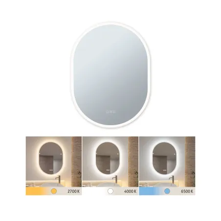 Miroir lumineux LED MIRRA IP44 1400 lm gradable avec anti-buée et White Switch