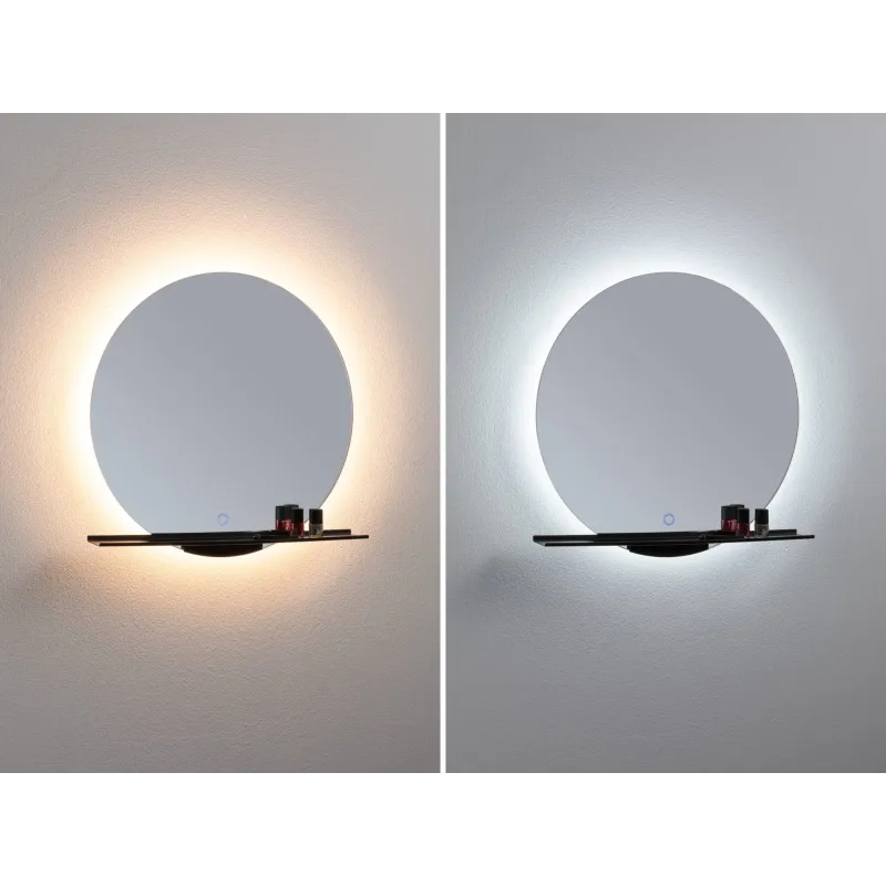 Miroir lumineux LED MIRO noir mat 500 lm IP44 Tunable White salle de bain