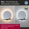 Miroir lumineux LED MIRO noir mat 500 lm IP44 Tunable White salle de bain
