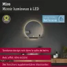 Miroir lumineux LED MIRO noir mat 500 lm IP44 Tunable White salle de bain