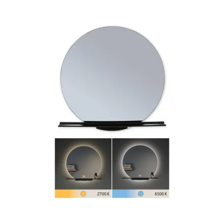 Miroir lumineux LED MIRO noir mat 500 lm IP44 Tunable White salle de bain
