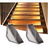 Éclairage solaire d'escalier LED extérieur – Balisage marche jardin IP65 automatique