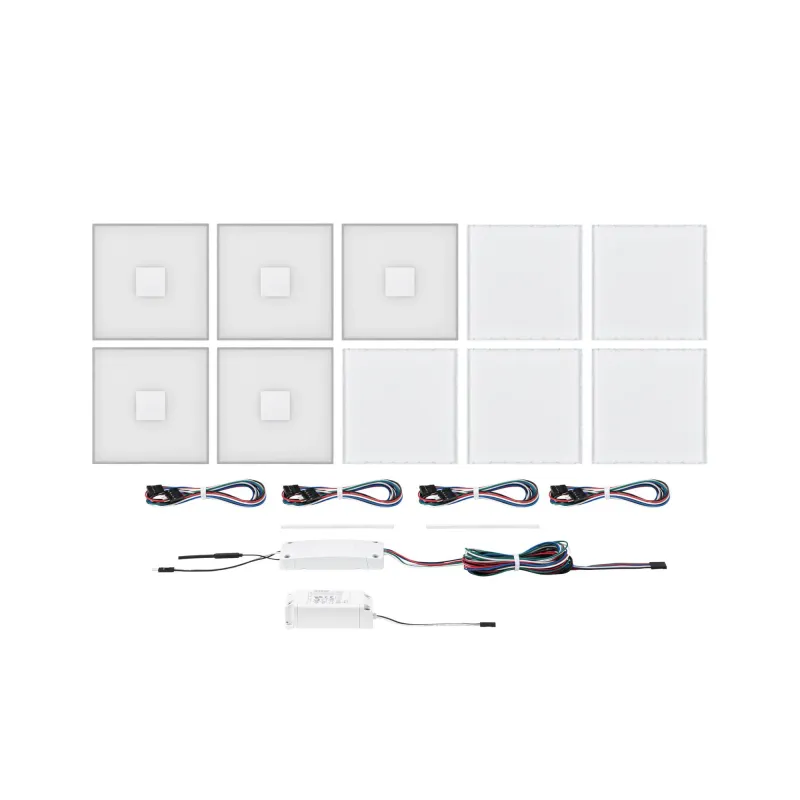 Kit 5 Carreaux LED RGBW LumiTiles 10x10 cm Zigbee IP44 – Carrelage lumineux connecté pour salle de bain et cuisine
