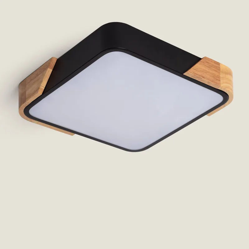 plafonnier-led-18w-cct-40cm-3000k-4000k-6000k-bois-et-metal-noir
