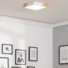 plafonnier-led-18w-cct-40cm-3000k-4000k-6000k-bois-et-metal-blanc