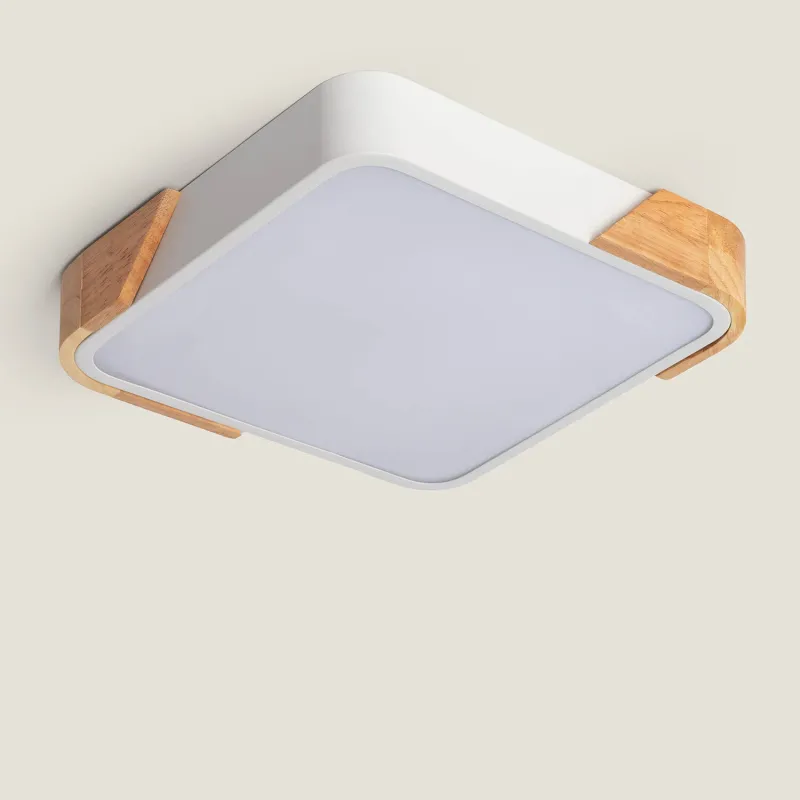 plafonnier-led-18w-cct-40cm-3000k-4000k-6000k-bois-et-metal-blanc