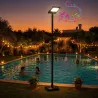 Lampadaire LED solaire Bluetooth 250 cm 2800 lm 3CCT avec détecteur PIR et télécommande IP65