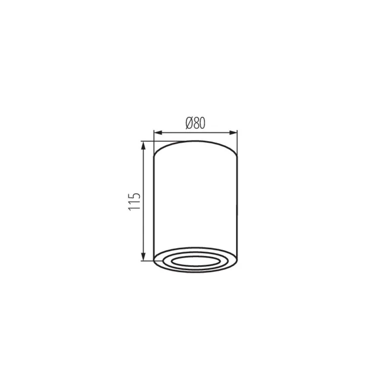 Plafonnier rond saillie blanc BORD XS DLP-50-W