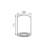 Plafonnier rond saillie blanc BORD XS DLP-50-W