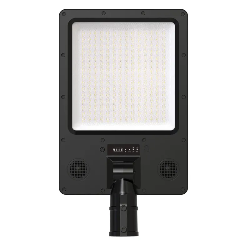 Lampadaire LED solaire Bluetooth 250 cm 2800 lm 3CCT avec détecteur PIR et télécommande IP65