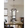 TRIO Lustre intérieur rouille antique et albâtre TRADITIO - Pas cher