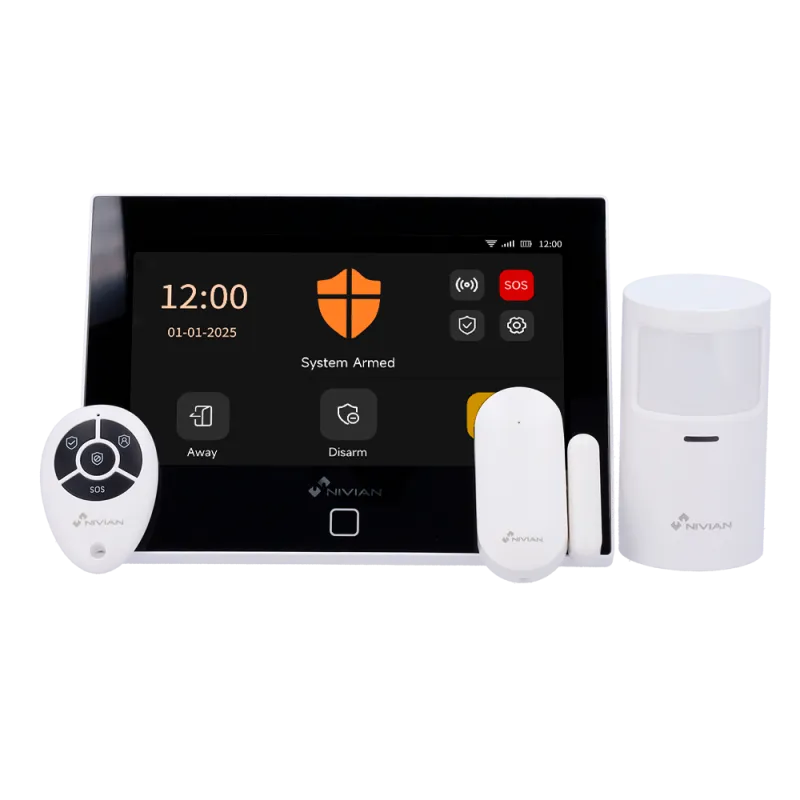 Kit d'alarme WiFi Smart GSM 4G sans fil 433 MHz avec clavier tactile – Contrôle Tuya & RFID