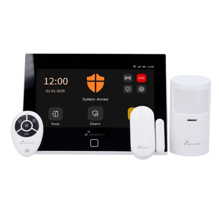 Kit d'alarme WiFi Smart GSM 4G sans fil 433 MHz avec clavier tactile – Contrôle Tuya & RFID
