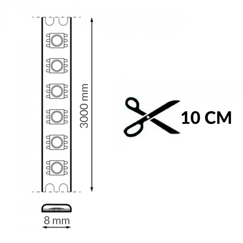 Kit Ruban LED CCT 3 m prêt à l'emploi – Blanc chaud à blanc froid – Éclairage LED intérieur