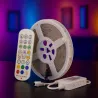 Kit Ruban LED RGB 3 m prêt à l'emploi – Éclairage LED multicolore avec télécommande pour décoration intérieure