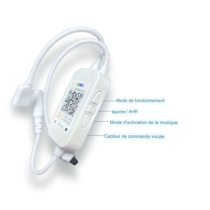 Kit Ruban LED RGB 5 mètres IP65 prêt à l'emploi – Décoration & ambiance lumineuse