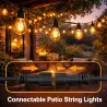Guirlande LED Guinguette 10 Ampoules 6,5m Blanc Chaud 2700K 220V – Éclairage Terrasse et Jardin
