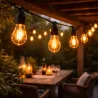 Guirlande LED Guinguette 10 Ampoules 6,5m Blanc Chaud 2700K 220V – Éclairage Terrasse et Jardin