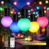Guirlande LED RGBW 10 ampoules 6,5 m 220V – Éclairage multicolore avec blanc chaud pour extérieur