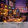 Guirlande LED RGBW 15 ampoules 7,5 m 220V – Éclairage extérieur multicolore pour terrasse et jardin