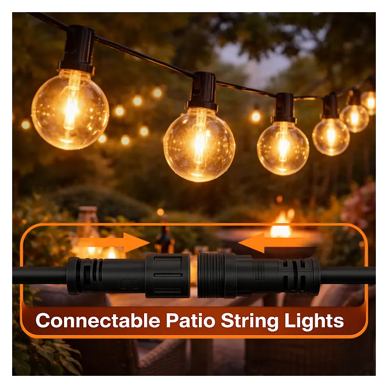 Guirlande LED Guinguette 15 Ampoules 7,5m Blanc Chaud 2700K 220V – Éclairage Terrasse et Jardin