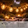 Guirlande LED Guinguette 15 Ampoules 7,5m Blanc Chaud 2700K 220V – Éclairage Terrasse et Jardin