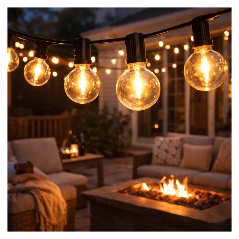 Guirlande LED Guinguette 15 Ampoules 7,5m Blanc Chaud 2700K 220V – Éclairage Terrasse et Jardin
