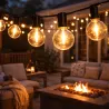 Guirlande LED Guinguette 15 Ampoules 7,5m Blanc Chaud 2700K 220V – Éclairage Terrasse et Jardin