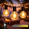 Guirlande LED Guinguette 15 Ampoules 7,5m Blanc Chaud 2700K 220V – Éclairage Terrasse et Jardin