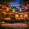 Guirlande LED RGBW 10 ampoules 6,5 m 220V – Éclairage multicolore avec blanc chaud pour extérieur