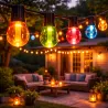 Guirlande LED RGBW 10 ampoules 6,5 m 220V – Éclairage multicolore avec blanc chaud pour extérieur