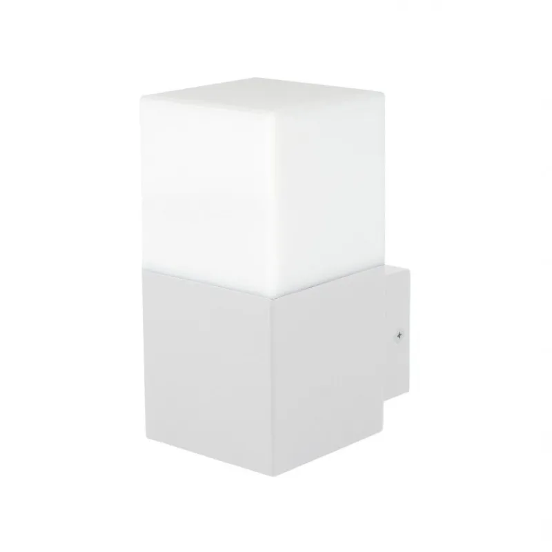 applique exterieur blanche 16cm culot e27 ip54 220v-xiled