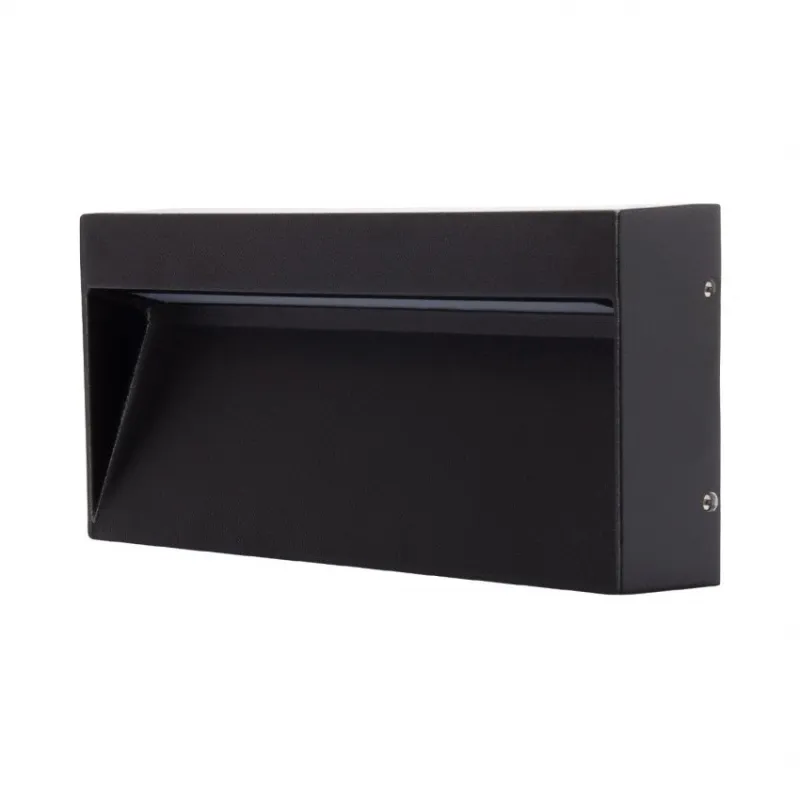 applique exterieur led rectangulaire noire 600lumens 17cm etanche ip65