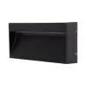 applique exterieur led rectangulaire noire 600lumens 17cm etanche ip65